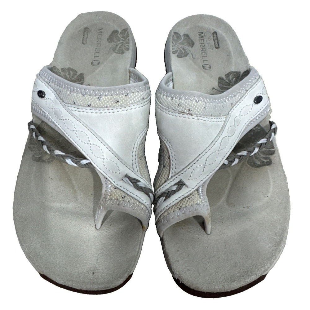 Merrell Hollyleaf Performance Toe Loop Sandals In Silver Birch Women's 6M Beach